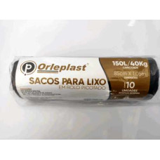 Saco Lixo ORLEPLAST 150L 85X105 Rolo 10un